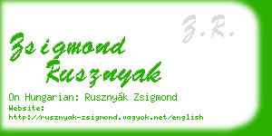 zsigmond rusznyak business card